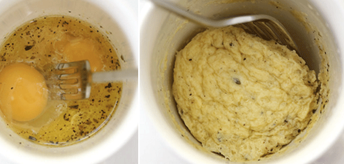 Mikrodalgada 1 Dakikada Omlet Yapın